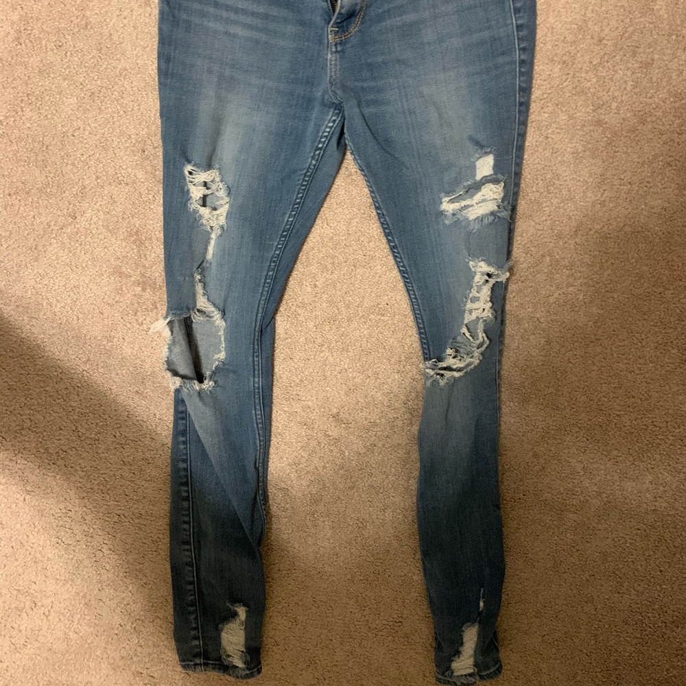 Low rise stretch jeans